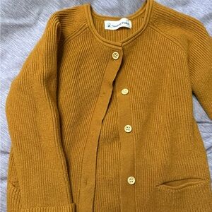 Toddler Mustard Brown Cardigan
